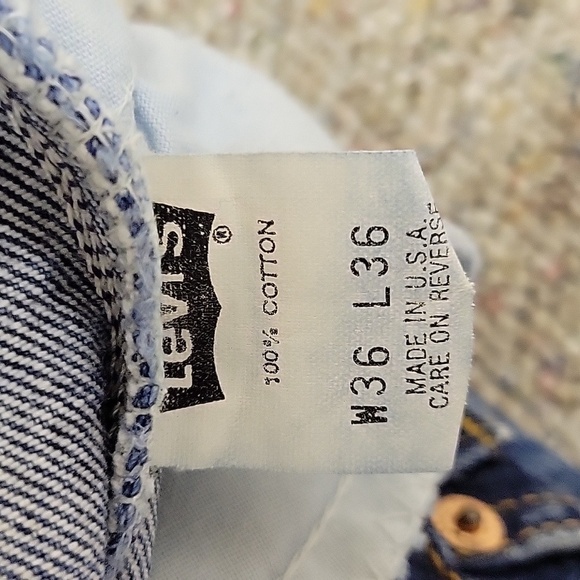 Levi's 560 Blue Straight Leg  Relaxed Jeans Classic Denim. Sz 36 X 36 Vintage - Picture 4 of 5